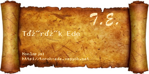 Török Ede névjegykártya