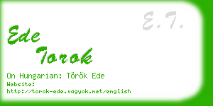 ede torok business card